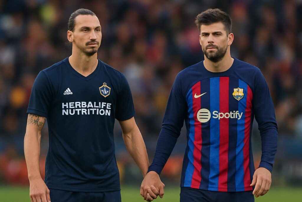 Ibrahimovic e Piqué: Foto de mãos dadas gera controvérsia na Espanha