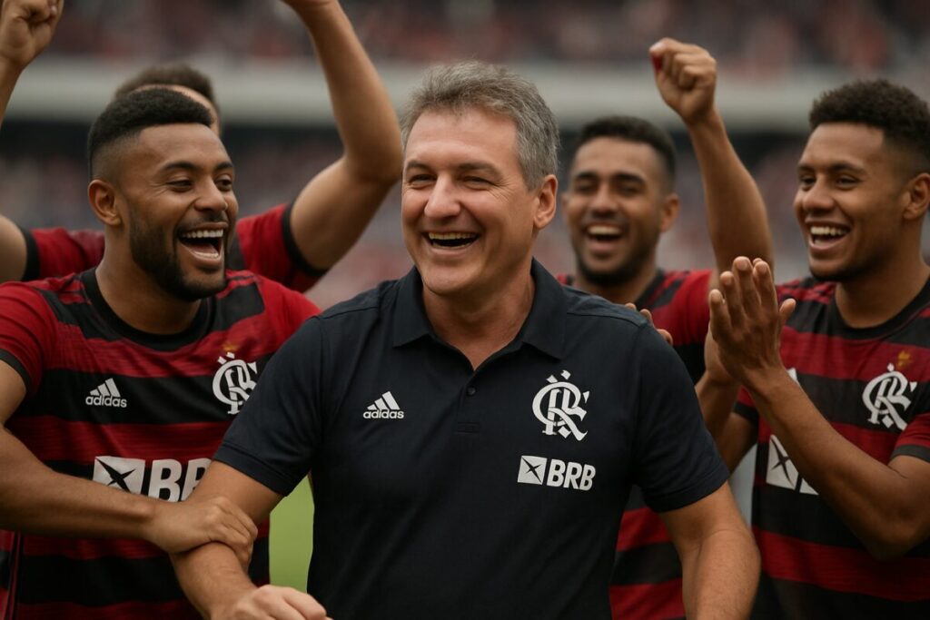 Jogadores aprovam efetivação de Rogério Lourenço como técnico do Flamengo