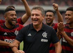 Jogadores aprovam efetivação de Rogério Lourenço como técnico do Flamengo