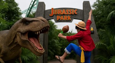 ‘One Piece’ e ‘Detective Conan’ ganham colaboração com ‘Jurassic Park’ e ‘De Volta para o Futuro’